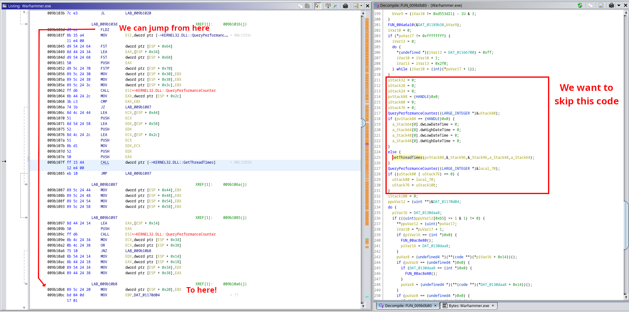 Disassembly of the third function